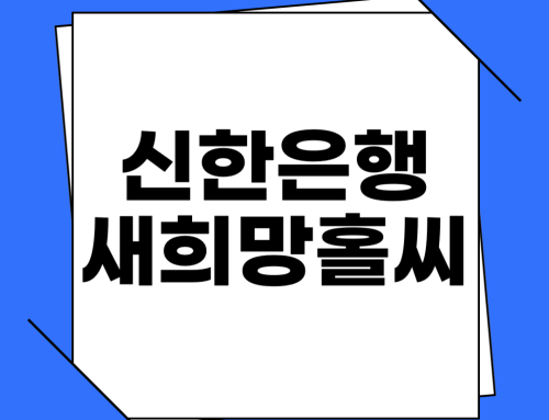 2025년 신한 새희망홀씨대출