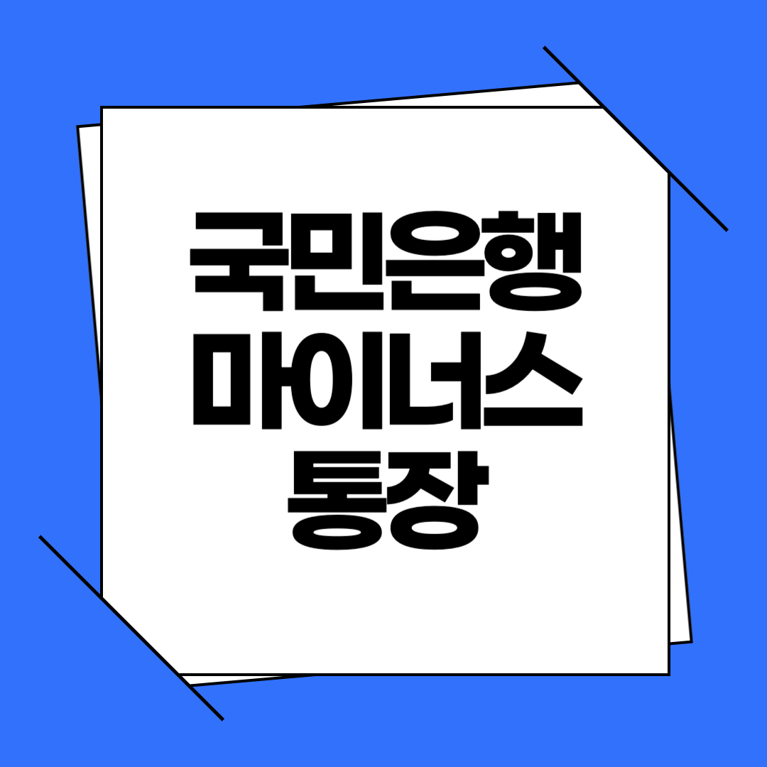 국민은행 마이너스통장