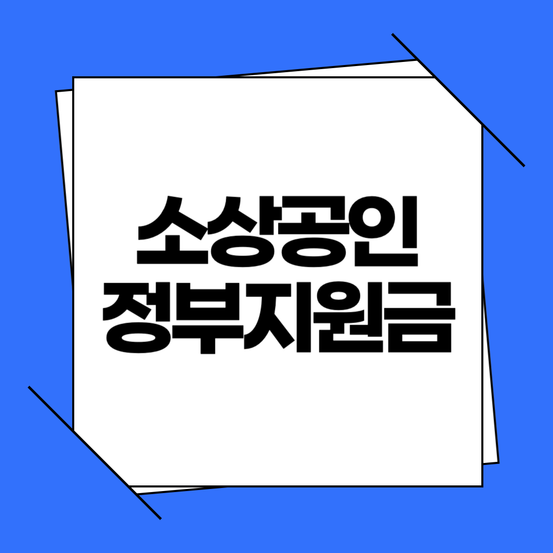 소상공인 정부지원금